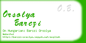 orsolya barczi business card